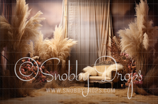 Pampas Room Fine Art Fabric Backdrop-Fabric Photography Backdrop-Snobby Drops Fabric Backdrops for Photography, Exclusive Designs by Tara Mapes Photography, Enchanted Eye Creations by Tara Mapes, photography backgrounds, photography backdrops, fast shipping, US backdrops, cheap photography backdrops