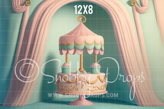 Pastel Cake Arch Fabric Backdrop-Fabric Photography Backdrop-Snobby Drops Fabric Backdrops for Photography, Exclusive Designs by Tara Mapes Photography, Enchanted Eye Creations by Tara Mapes, photography backgrounds, photography backdrops, fast shipping, US backdrops, cheap photography backdrops