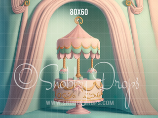 Pastel Cake Arch Fabric Backdrop-Fabric Photography Backdrop-Snobby Drops Fabric Backdrops for Photography, Exclusive Designs by Tara Mapes Photography, Enchanted Eye Creations by Tara Mapes, photography backgrounds, photography backdrops, fast shipping, US backdrops, cheap photography backdrops