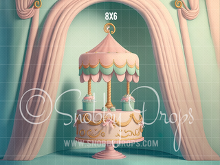 Pastel Cake Arch Fabric Backdrop-Fabric Photography Backdrop-Snobby Drops Fabric Backdrops for Photography, Exclusive Designs by Tara Mapes Photography, Enchanted Eye Creations by Tara Mapes, photography backgrounds, photography backdrops, fast shipping, US backdrops, cheap photography backdrops