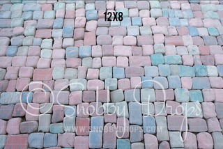 Pastel Candy Brick Fabric or Rubber Backed Floor-Floor-Snobby Drops Fabric Backdrops for Photography, Exclusive Designs by Tara Mapes Photography, Enchanted Eye Creations by Tara Mapes, photography backgrounds, photography backdrops, fast shipping, US backdrops, cheap photography backdrops