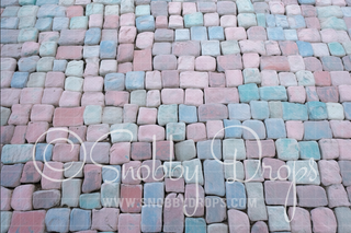 Pastel Candy Brick Fabric or Rubber Backed Floor-Floor-Snobby Drops Fabric Backdrops for Photography, Exclusive Designs by Tara Mapes Photography, Enchanted Eye Creations by Tara Mapes, photography backgrounds, photography backdrops, fast shipping, US backdrops, cheap photography backdrops