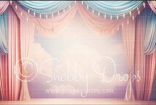 Pastel Circus Curtain Fabric Backdrop-Fabric Photography Backdrop-Snobby Drops Fabric Backdrops for Photography, Exclusive Designs by Tara Mapes Photography, Enchanted Eye Creations by Tara Mapes, photography backgrounds, photography backdrops, fast shipping, US backdrops, cheap photography backdrops