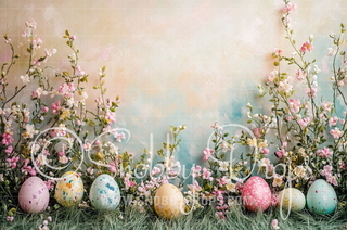 Pastel Easter Eggs Fabric Backdrop-Fabric Photography Backdrop-Snobby Drops Fabric Backdrops for Photography, Exclusive Designs by Tara Mapes Photography, Enchanted Eye Creations by Tara Mapes, photography backgrounds, photography backdrops, fast shipping, US backdrops, cheap photography backdrops