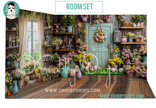 Pastel Easter Room 3 Piece Room Set-Photography Backdrop 3P Room Set-Snobby Drops Fabric Backdrops for Photography, Exclusive Designs by Tara Mapes Photography, Enchanted Eye Creations by Tara Mapes, photography backgrounds, photography backdrops, fast shipping, US backdrops, cheap photography backdrops