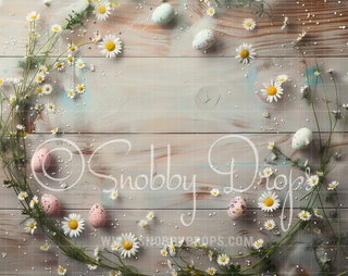 Pastel Eggs and Flowers Fabric Wee Drop-Fabric Photography Backdrop-Snobby Drops Fabric Backdrops for Photography, Exclusive Designs by Tara Mapes Photography, Enchanted Eye Creations by Tara Mapes, photography backgrounds, photography backdrops, fast shipping, US backdrops, cheap photography backdrops