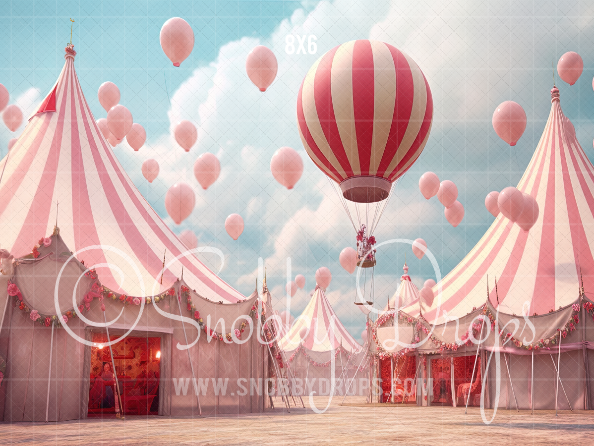 circus tent backdrop Snobby Drops Pastel Pink Circus Tent Fabric Backdrop Made in the USA