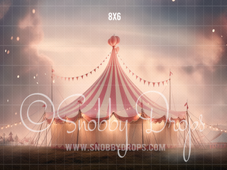 Pastel Pink Circus Tent Fabric Backdrop-Fabric Photography Backdrop-Snobby Drops Fabric Backdrops for Photography, Exclusive Designs by Tara Mapes Photography, Enchanted Eye Creations by Tara Mapes, photography backgrounds, photography backdrops, fast shipping, US backdrops, cheap photography backdrops