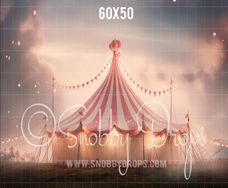 Pastel Pink Circus Tent Fabric Backdrop-Fabric Photography Backdrop-Snobby Drops Fabric Backdrops for Photography, Exclusive Designs by Tara Mapes Photography, Enchanted Eye Creations by Tara Mapes, photography backgrounds, photography backdrops, fast shipping, US backdrops, cheap photography backdrops