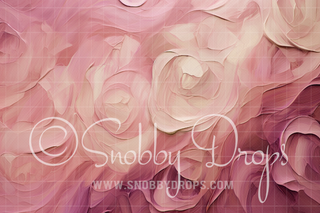 Pastel Roses Oil Painting Texture Fabric Backdrop-Fabric Photography Backdrop-Snobby Drops Fabric Backdrops for Photography, Exclusive Designs by Tara Mapes Photography, Enchanted Eye Creations by Tara Mapes, photography backgrounds, photography backdrops, fast shipping, US backdrops, cheap photography backdrops