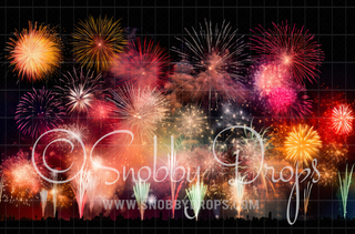 Patriotic Fireworks Fabric Backdrop-Fabric Photography Backdrop-Snobby Drops Fabric Backdrops for Photography, Exclusive Designs by Tara Mapes Photography, Enchanted Eye Creations by Tara Mapes, photography backgrounds, photography backdrops, fast shipping, US backdrops, cheap photography backdrops
