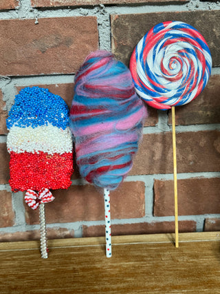 Patriotic Propsicle, Lolliprop, or Cotton Candy-Accessories-Snobby Drops Fabric Backdrops for Photography, Exclusive Designs by Tara Mapes Photography, Enchanted Eye Creations by Tara Mapes, photography backgrounds, photography backdrops, fast shipping, US backdrops, cheap photography backdrops