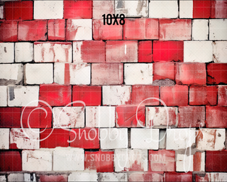 Peppermint Brick Fabric or Rubber Backed Floor-Floor-Snobby Drops Fabric Backdrops for Photography, Exclusive Designs by Tara Mapes Photography, Enchanted Eye Creations by Tara Mapes, photography backgrounds, photography backdrops, fast shipping, US backdrops, cheap photography backdrops