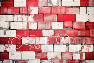 Peppermint Brick Floor-Floor-Snobby Drops Fabric Backdrops for Photography, Exclusive Designs by Tara Mapes Photography, Enchanted Eye Creations by Tara Mapes, photography backgrounds, photography backdrops, fast shipping, US backdrops, cheap photography backdrops