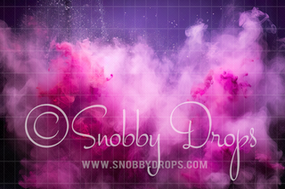 Pink and Purple Powder Explosion Fabric Eras Fabric Backdrop-Fabric Photography Backdrop-Snobby Drops Fabric Backdrops for Photography, Exclusive Designs by Tara Mapes Photography, Enchanted Eye Creations by Tara Mapes, photography backgrounds, photography backdrops, fast shipping, US backdrops, cheap photography backdrops