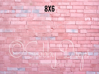 Pink Brick Fabric or Rubber Backed Floor-Floor-Snobby Drops Fabric Backdrops for Photography, Exclusive Designs by Tara Mapes Photography, Enchanted Eye Creations by Tara Mapes, photography backgrounds, photography backdrops, fast shipping, US backdrops, cheap photography backdrops