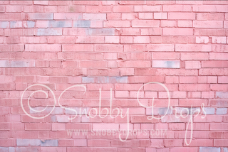 Pink Brick Floor-Floor-Snobby Drops Fabric Backdrops for Photography, Exclusive Designs by Tara Mapes Photography, Enchanted Eye Creations by Tara Mapes, photography backgrounds, photography backdrops, fast shipping, US backdrops, cheap photography backdrops