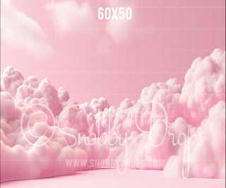 Pink Cotton Candy Clouds Fabric Backdrop-Fabric Photography Backdrop-Snobby Drops Fabric Backdrops for Photography, Exclusive Designs by Tara Mapes Photography, Enchanted Eye Creations by Tara Mapes, photography backgrounds, photography backdrops, fast shipping, US backdrops, cheap photography backdrops