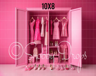 Pink Doll Closet Fabric Backdrop 7-Fabric Photography Backdrop-Snobby Drops Fabric Backdrops for Photography, Exclusive Designs by Tara Mapes Photography, Enchanted Eye Creations by Tara Mapes, photography backgrounds, photography backdrops, fast shipping, US backdrops, cheap photography backdrops