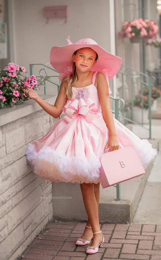 Pink Dollhouse Sun Hat-Accessories-Snobby Drops Fabric Backdrops for Photography, Exclusive Designs by Tara Mapes Photography, Enchanted Eye Creations by Tara Mapes, photography backgrounds, photography backdrops, fast shipping, US backdrops, cheap photography backdrops