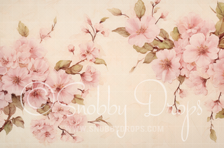 Pink Flowers Fine Art Painterly Fabric Backdrop-Fabric Photography Backdrop-Snobby Drops Fabric Backdrops for Photography, Exclusive Designs by Tara Mapes Photography, Enchanted Eye Creations by Tara Mapes, photography backgrounds, photography backdrops, fast shipping, US backdrops, cheap photography backdrops