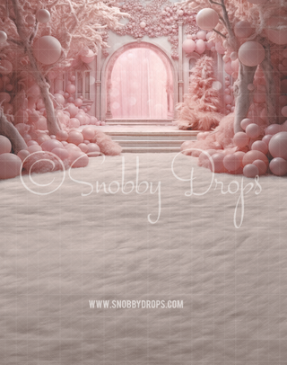Pink Nutcracker Realms Fabric Backdrop Sweep-Fabric Photography Backdrop-Snobby Drops Fabric Backdrops for Photography, Exclusive Designs by Tara Mapes Photography, Enchanted Eye Creations by Tara Mapes, photography backgrounds, photography backdrops, fast shipping, US backdrops, cheap photography backdrops
