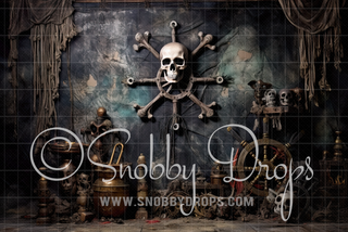 Pirate Fabric Backdrop-Fabric Photography Backdrop-Snobby Drops Fabric Backdrops for Photography, Exclusive Designs by Tara Mapes Photography, Enchanted Eye Creations by Tara Mapes, photography backgrounds, photography backdrops, fast shipping, US backdrops, cheap photography backdrops