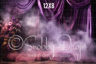 Plum Perfect Smoky Studio Fabric Backdrop-Fabric Photography Backdrop-Snobby Drops Fabric Backdrops for Photography, Exclusive Designs by Tara Mapes Photography, Enchanted Eye Creations by Tara Mapes, photography backgrounds, photography backdrops, fast shipping, US backdrops, cheap photography backdrops