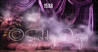 Plum Perfect Smoky Studio Fabric Backdrop-Fabric Photography Backdrop-Snobby Drops Fabric Backdrops for Photography, Exclusive Designs by Tara Mapes Photography, Enchanted Eye Creations by Tara Mapes, photography backgrounds, photography backdrops, fast shipping, US backdrops, cheap photography backdrops