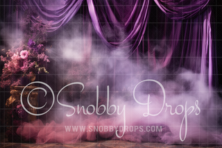 Plum Perfect Smoky Studio Fabric Backdrop-Fabric Photography Backdrop-Snobby Drops Fabric Backdrops for Photography, Exclusive Designs by Tara Mapes Photography, Enchanted Eye Creations by Tara Mapes, photography backgrounds, photography backdrops, fast shipping, US backdrops, cheap photography backdrops