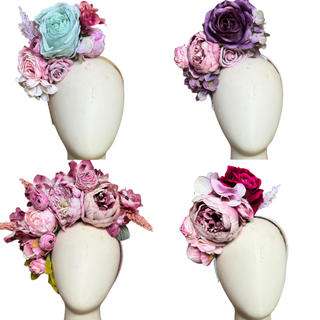 Pretty in Peonies FlowerFall Headpiece-Accessories-Snobby Drops Fabric Backdrops for Photography, Exclusive Designs by Tara Mapes Photography, Enchanted Eye Creations by Tara Mapes, photography backgrounds, photography backdrops, fast shipping, US backdrops, cheap photography backdrops