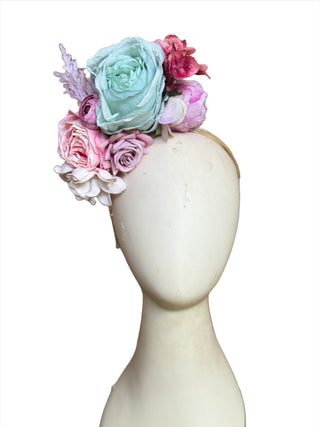 Pretty in Peonies FlowerFall Headpiece-Accessories-Snobby Drops Fabric Backdrops for Photography, Exclusive Designs by Tara Mapes Photography, Enchanted Eye Creations by Tara Mapes, photography backgrounds, photography backdrops, fast shipping, US backdrops, cheap photography backdrops