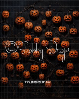 Pumpkin Tree Wall Fabric Backdrop Sweep-Fabric Photography Sweep-Snobby Drops Fabric Backdrops for Photography, Exclusive Designs by Tara Mapes Photography, Enchanted Eye Creations by Tara Mapes, photography backgrounds, photography backdrops, fast shipping, US backdrops, cheap photography backdrops