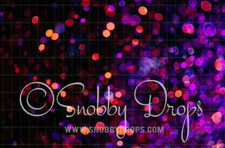 Purple and Orange Bokeh Concert TTPD Concert Fabric Backdrop-Fabric Photography Backdrop-Snobby Drops Fabric Backdrops for Photography, Exclusive Designs by Tara Mapes Photography, Enchanted Eye Creations by Tara Mapes, photography backgrounds, photography backdrops, fast shipping, US backdrops, cheap photography backdrops