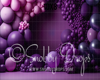 Purple Balloon Arch Backdrop-Fabric Photography Backdrop-Snobby Drops Fabric Backdrops for Photography, Exclusive Designs by Tara Mapes Photography, Enchanted Eye Creations by Tara Mapes, photography backgrounds, photography backdrops, fast shipping, US backdrops, cheap photography backdrops