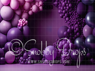 Purple Balloon Arch Backdrop-Fabric Photography Backdrop-Snobby Drops Fabric Backdrops for Photography, Exclusive Designs by Tara Mapes Photography, Enchanted Eye Creations by Tara Mapes, photography backgrounds, photography backdrops, fast shipping, US backdrops, cheap photography backdrops