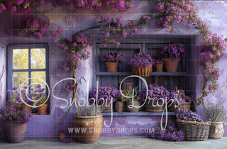 Purple Flowers Room Spring Fabric Backdrop-Fabric Photography Backdrop-Snobby Drops Fabric Backdrops for Photography, Exclusive Designs by Tara Mapes Photography, Enchanted Eye Creations by Tara Mapes, photography backgrounds, photography backdrops, fast shipping, US backdrops, cheap photography backdrops