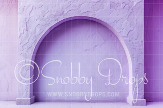 Purple Stucco Arch Fabric Backdrop-Fabric Photography Backdrop-Snobby Drops Fabric Backdrops for Photography, Exclusive Designs by Tara Mapes Photography, Enchanted Eye Creations by Tara Mapes, photography backgrounds, photography backdrops, fast shipping, US backdrops, cheap photography backdrops