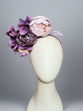 Purples FlowerFall Headpiece-Accessories-Snobby Drops Fabric Backdrops for Photography, Exclusive Designs by Tara Mapes Photography, Enchanted Eye Creations by Tara Mapes, photography backgrounds, photography backdrops, fast shipping, US backdrops, cheap photography backdrops