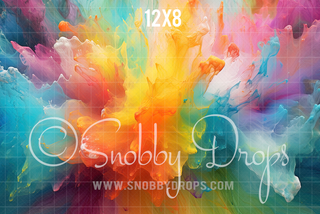 Rainbow Paint Explosion Fabric Backdrop-Fabric Photography Backdrop-Snobby Drops Fabric Backdrops for Photography, Exclusive Designs by Tara Mapes Photography, Enchanted Eye Creations by Tara Mapes, photography backgrounds, photography backdrops, fast shipping, US backdrops, cheap photography backdrops