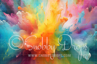 Rainbow Paint Explosion Fabric Backdrop-Fabric Photography Backdrop-Snobby Drops Fabric Backdrops for Photography, Exclusive Designs by Tara Mapes Photography, Enchanted Eye Creations by Tara Mapes, photography backgrounds, photography backdrops, fast shipping, US backdrops, cheap photography backdrops