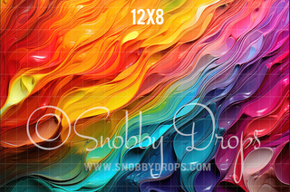 Rainbow Paint Fabric Backdrop-Fabric Photography Backdrop-Snobby Drops Fabric Backdrops for Photography, Exclusive Designs by Tara Mapes Photography, Enchanted Eye Creations by Tara Mapes, photography backgrounds, photography backdrops, fast shipping, US backdrops, cheap photography backdrops