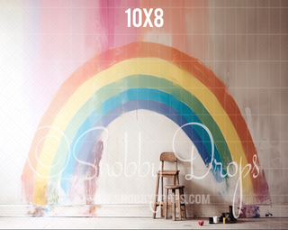 Rainbow Painter Fabric Backdrop-Fabric Photography Backdrop-Snobby Drops Fabric Backdrops for Photography, Exclusive Designs by Tara Mapes Photography, Enchanted Eye Creations by Tara Mapes, photography backgrounds, photography backdrops, fast shipping, US backdrops, cheap photography backdrops