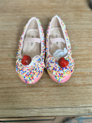 Rainbow Sprinkles Shoes-Accessories-Snobby Drops Fabric Backdrops for Photography, Exclusive Designs by Tara Mapes Photography, Enchanted Eye Creations by Tara Mapes, photography backgrounds, photography backdrops, fast shipping, US backdrops, cheap photography backdrops