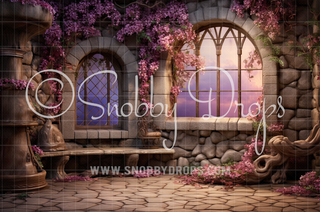 Rapunzel's Room Fabric Backdrop-Fabric Photography Backdrop-Snobby Drops Fabric Backdrops for Photography, Exclusive Designs by Tara Mapes Photography, Enchanted Eye Creations by Tara Mapes, photography backgrounds, photography backdrops, fast shipping, US backdrops, cheap photography backdrops