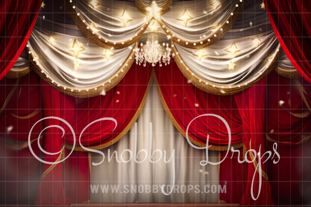 Snobby Red Circus Tent Fabric Backdrop by Snobby Drops