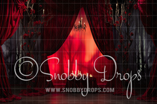 Red Gothic Palace Fabric Backdrop-Fabric Photography Backdrop-Snobby Drops Fabric Backdrops for Photography, Exclusive Designs by Tara Mapes Photography, Enchanted Eye Creations by Tara Mapes, photography backgrounds, photography backdrops, fast shipping, US backdrops, cheap photography backdrops