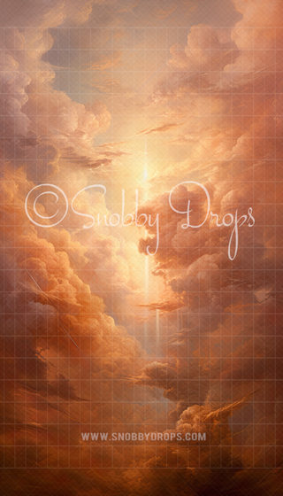 Renaissance Heavenly Clouds Fabric Backdrop Sweep-Fabric Photography Sweep-Snobby Drops Fabric Backdrops for Photography, Exclusive Designs by Tara Mapes Photography, Enchanted Eye Creations by Tara Mapes, photography backgrounds, photography backdrops, fast shipping, US backdrops, cheap photography backdrops
