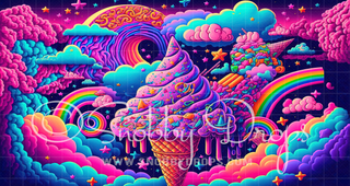 Retro Rainbow Ice Cream Psychedelic Fabric Backdrop-Fabric Photography Backdrop-Snobby Drops Fabric Backdrops for Photography, Exclusive Designs by Tara Mapes Photography, Enchanted Eye Creations by Tara Mapes, photography backgrounds, photography backdrops, fast shipping, US backdrops, cheap photography backdrops