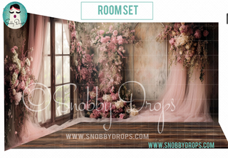 Romantic Draped Fabric 2-Piece Fabric Room Set-Photography Backdrop 2P Room Set-Snobby Drops Fabric Backdrops for Photography, Exclusive Designs by Tara Mapes Photography, Enchanted Eye Creations by Tara Mapes, photography backgrounds, photography backdrops, fast shipping, US backdrops, cheap photography backdrops